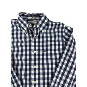 Y2K Abercrombie & Fitch Men Muscle Fit Gingham Button Down Shirt Navy White L